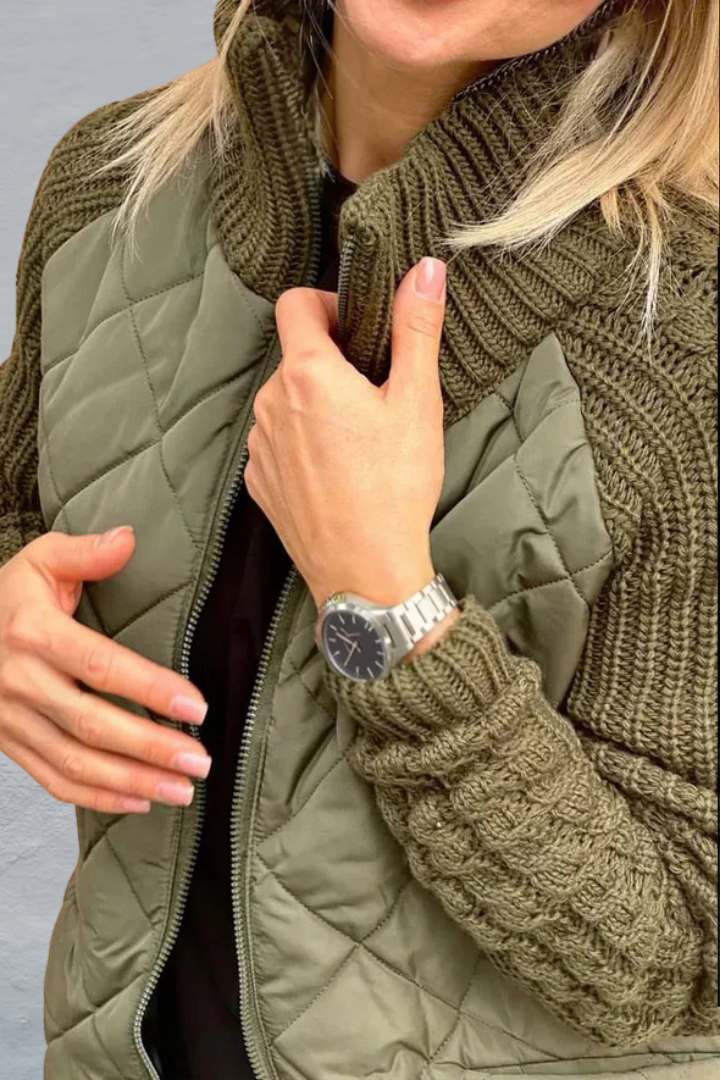 Casual Knitted Zipper Jacket
