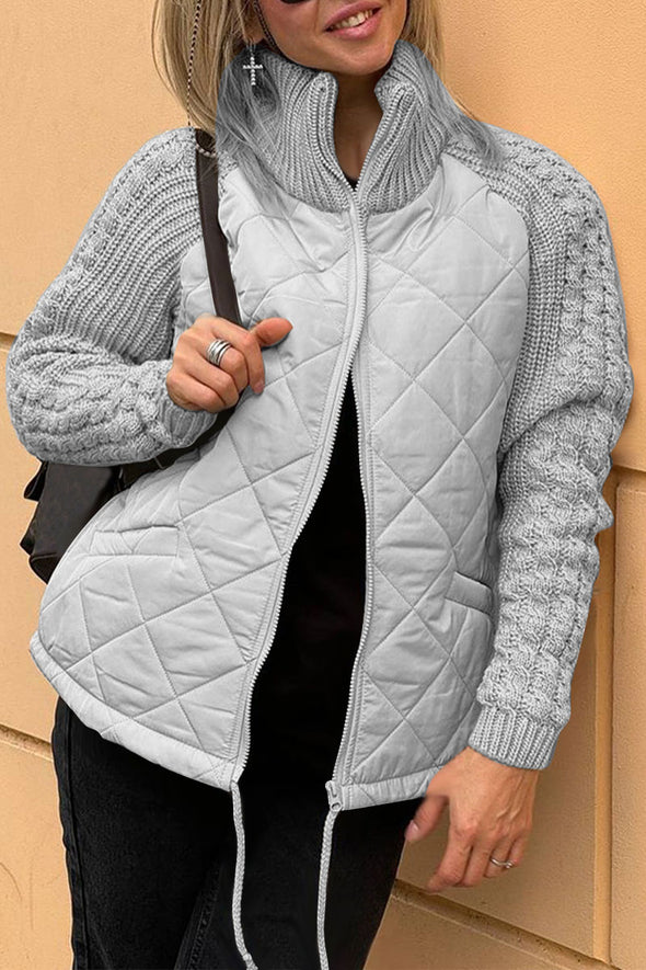 Knitted Zipper Jacket