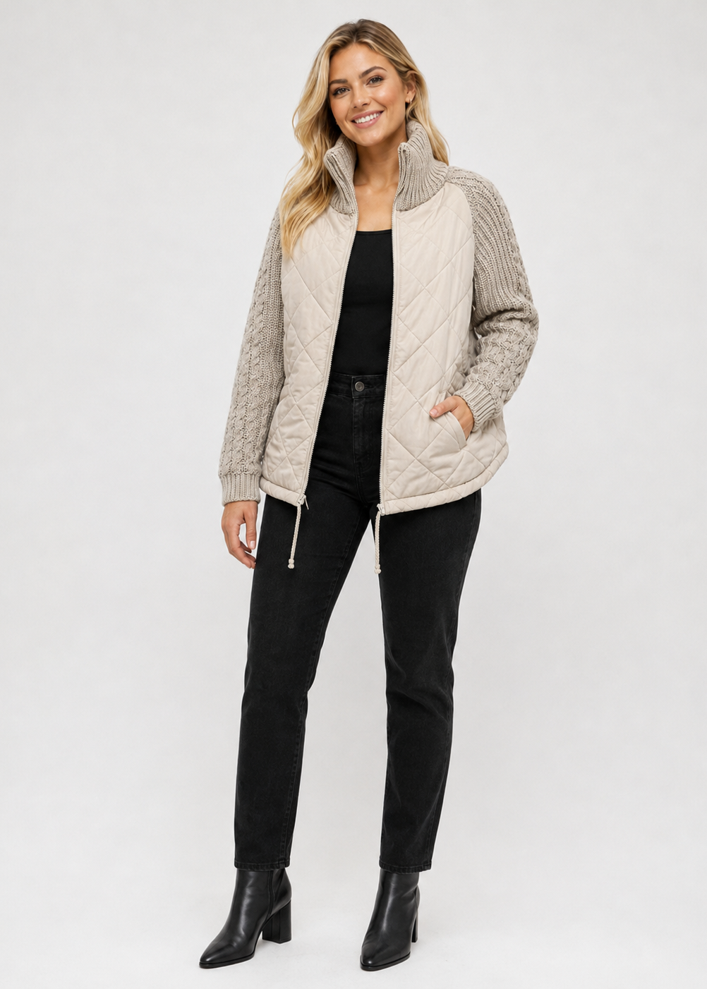 Casual Knitted Zipper Jacket
