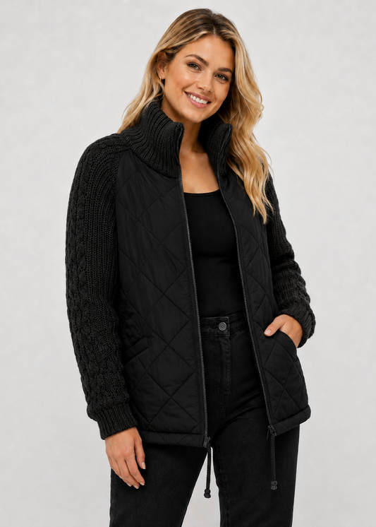 Casual Knitted Zipper Jacket