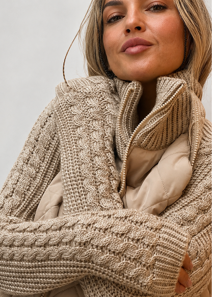 Casual Knitted Zipper Jacket