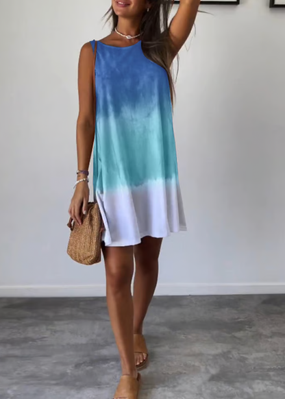 Sleeveless Tricolor Dress