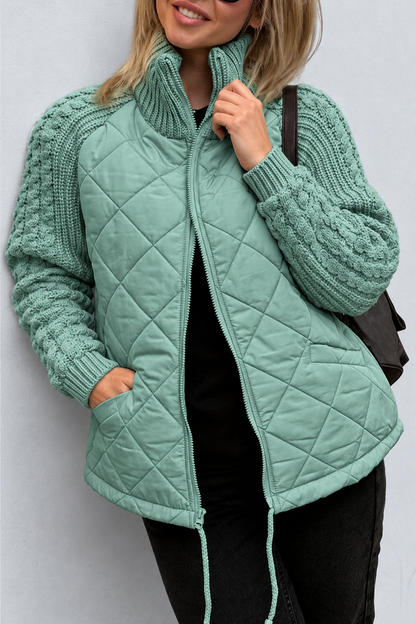 Casual Knitted Zipper Jacket