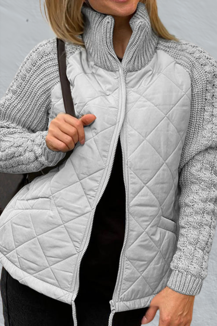 Casual Knitted Zipper Jacket